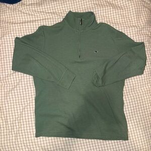 Men's Green Vineyard Vines Half-Zip Sweater
